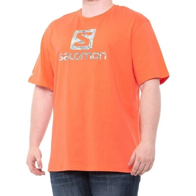 Camiseta Salomon Para Hombres Algodón Manga Corta Camuflaje Logo Caza Naranja Talla Pequeña S Foto 1 de 2