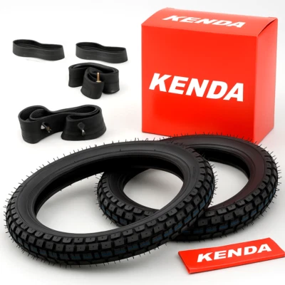 ✅ 2x Kenda K254 Reifen 2,75x17 Schlauch Felgenband für Zündapp Hercules ✅ - Bild 1 von 2