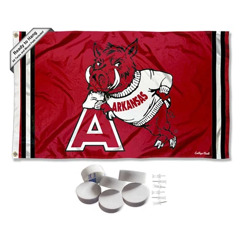 Arkansas Razorbacks Retro Vault Throwback Large Logo Tapestry Banner Cover