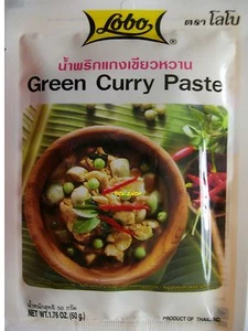 pasta de curry verde original Tailandia pasta de curry verde Asia comida pasta de especias 50 g - Imagen 1 de 2