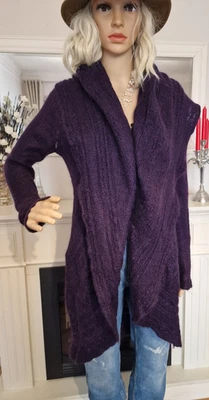 Passport Wunderschön Mohair Strickjacke Gr.40 Kuschel Aubergine TOP - Bild 1 von 4