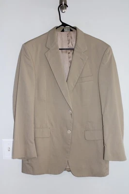 SOLID TAN JOS. A. BANK STRETCH COTTON SPORT COAT sz 40R suit jacket 40 REGULAR - Image 1 of 4