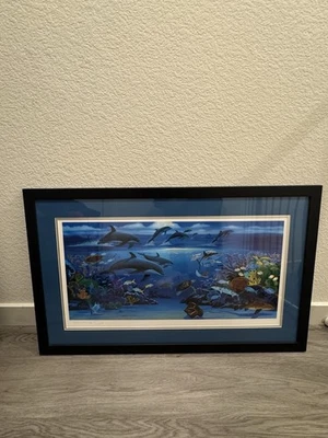 Litografía Robert Wyland "Ocean Paradise" edición limitada #447/2003 firmada, certificado de autenticidad Foto 1 de 4