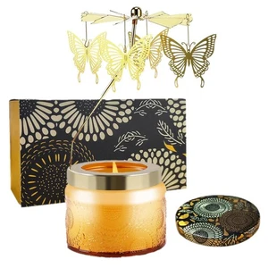 Butterfly Rotatable Lavender Scented Candle Gifts for Women Unique Birthday Gift - Picture 1 of 13