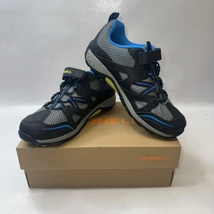 Merrell Jungen 5,5 Wanderschuhe Trail Chaser Outdoor Berg Camping schwarz blau - Bild 1 von 6
