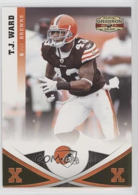 2011 Panini Gridiron Gear Gold X's /100 TJ Ward #32 - Image 1 of 2