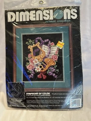 Dimensions No Count Cross Stitch Kit  #3989 “Symphony of Color" 1994 Moskal NEW - Image 1 of 4