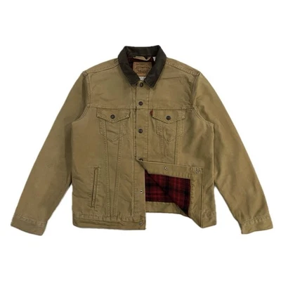 Levis Premium Fresh Leaves Justin Timberlake Type 3 Lined Trucker Jacket Size L - Image 1 of 4