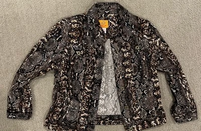 Ruby Rd. Animal Print Jacket Size 6 Petite - Image 1 of 3