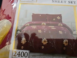 Hejeme 6-Piece Printed Floral Soft Sheet Set & Pillowcases with Deep Pocket - Picture 1 of 3