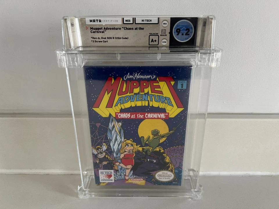 Muppet Adventures: Chaos at the Carnival (Nintendo NES) WATA 9.2 A+ New Sealed - Image 1 of 4