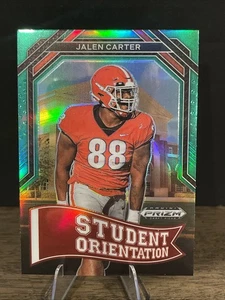 2023 Panini Prizm Draft Picks Green Prizm #SO-25 Jalen Carter Georgia Bulldogs - Picture 1 of 2