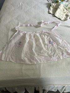 VTG Light Pink Half Apron,Sheer,Pockets,Handmade - Picture 1 of 9