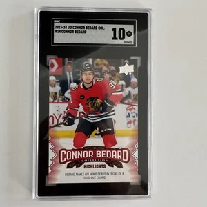 2023-24 Upper Deck CONNOR BEDARD Collection #14 Rookie SGC 10 Gem Mint RC - Picture 1 of 2