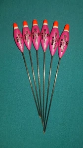 Pack of 6 x SRG025 In-line Shallow Dibber Pole Floats Red Tip Pack - Picture 1 of 1