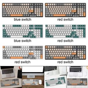 Russian Mechanical Gaming Keyboard Backlight Mode USB Wired Portable 98% - Picture 1 of 16