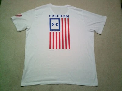 Camiseta Under Armour Freedom para hombre 3XL XXXL blanca Foto 1 de 4