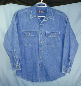Chaps Ralph Lauren Men's Heavy Duty Denim Shirt Size Medium/Large - Picture 1 of 12