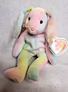 TY Beanie Baby MWMT - HIPPIE the Tie-Dyed Bunny - Imagen 1 de 3