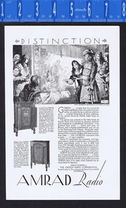 1930 AMRAD Radios - Sondo & Rondeau - Gobelin Tapestries -Vintage PRINT AD - Picture 1 of 1