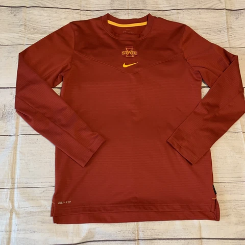 Nike Dri Fit Iowa State Cyclones Mens Size Small Pullover Long Sleeve Shirt Cover
