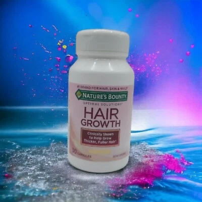 Nature's Bounty Optimal Solutions crescimento de cabelo 30 cápsulas validade 12/2026 - Imagem 1 de 4