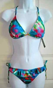 Guess Avant Garden Jeweled Racerback Side Tie Bikini Swim Swimsuit Size M NWT - Picture 1 of 6