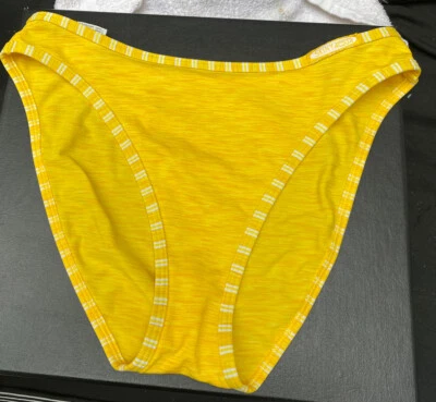 Parte inferior de bikini de Skiny amarillo y blanco grande/14 corte alto pierna nailon Eslovaquia Foto 1 de 3