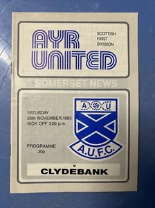 Ayr Utd v Clydebank - Scottish 1st Division - 26th November 1983 - Picture 1 of 1