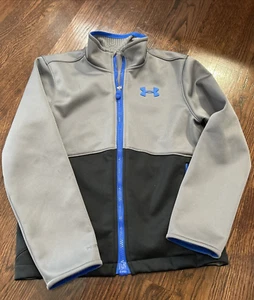 UNDER ARMOUR STORM 2 Jacket Coldgear  INFRARED Gray & Blue M Medium Youth - Picture 1 of 13