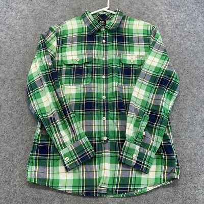 Oakley Shirt Mens M Green White Button Up Long Sleeve Plaid Regular Fit Cotton - Image 1 of 4