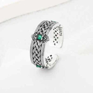 Retro Pattern Ring Adjustable Design For Women Engagement Style Look - Picture 1 of 6