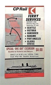 Servicios de ferry ferroviario CP verano 1969 noroeste del Pacífico - Imagen 1 de 4