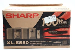 Sharp XL-ES50 AM-FM Radio-5 CD-Player w/Remote & Manual - Picture 1 of 7