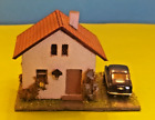CM#343, Creglinger Manufaktur, Siedlungshaus mit VW, Holzmodell um 1956