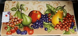 EXTRA LANGER BEDRUCKTER BODENLÄUFER (18"x36") FRÜCHTE AUF BEIGE, beige, EHF - Bild 1 von 12