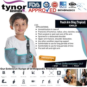 Tynor™ Child Arm Sling Shoulder Wrap Support Brace Injury Wrinkle Proof Fracture - Picture 1 of 9