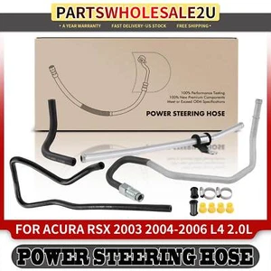 4x Power Steering Return Line Hose Assy for Acura RSX 2002-2006 2.0L Auto Trans. - Picture 1 of 8