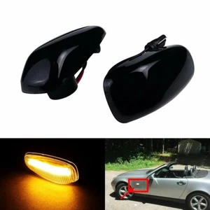 2x Smoke Lens Amber LED Side Marker Lights For Mercedes W163 W638 W210 W414 W670 - Picture 1 of 12