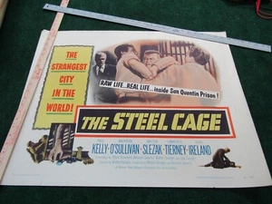 Póster de película de 1954 The Steel Cage 22x28 ~ 54/493 ~ Paul Kelly, Maureen O'Sullivan - Imagen 1 de 5