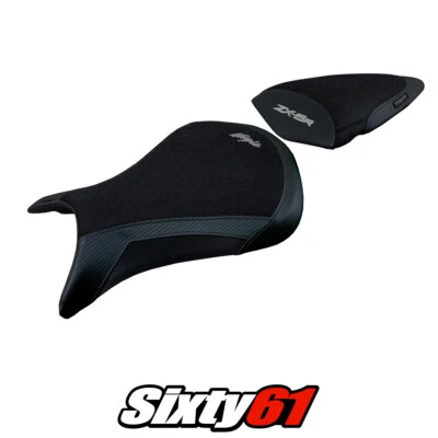 川崎 Ninja ZX6R 2007 2008 座套 Tappezzeria Ultragrip 黑色 — 第 1/4 张图片