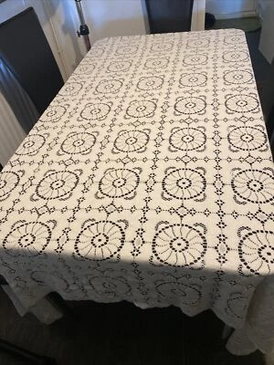 Handmade Vintage Table Cloth Length 80” Width 60” Excellent Condition #vintage - Image 1 of 4