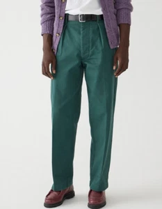 NWT J. Crew x Wallace & Barnes Pleated Creased Work Pant in Heavyweight Twill 30 - Picture 1 of 10