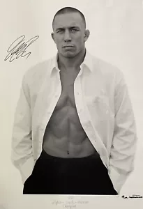 Georges St-Pierre Signed 31.5x22" Lithograph Poster (Rodolphe Beaulie) with COA - Picture 1 of 4