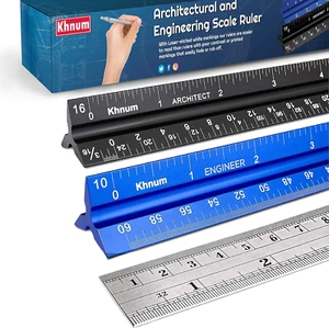 12-Inch Architectural and Engineering Scale Ruler Set (Imperial) | Laser-Etched - Picture 1 of 12