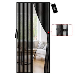 Magnetic Screen Door,Heavy Duty Mesh,Self Sealing - Upgrade 38"x83", Black - Picture 1 of 7