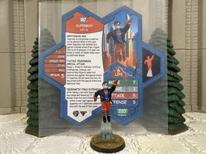 Heroscape Custom Superboy doppelseitige Karte & Figur mit Hülle DC Superman - Bild 1 von 3