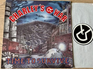 CHARLEY'S WAR TIME TO SURVIVE LP AGGRESSIVE (1990) EX++ +INNER GERMANY PUNK - Picture 1 of 8