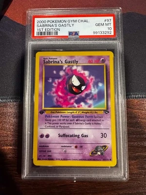 PSA 10 Pokemon 2000 1st Edition Sabrina's Gastly Gym Challenge 97 GEM MINT - Image 1 of 2