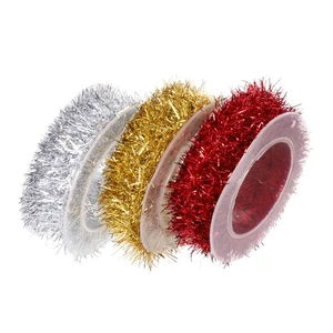 3 Pcs Christmas Thin Tinsel Garlands Metallic Party Decoration 1.5 m - Picture 1 of 12